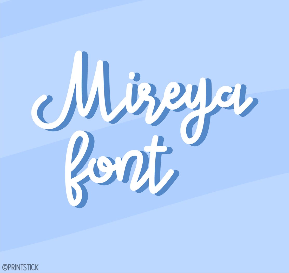 Cute font for digital planning - Mireya by PrintStick